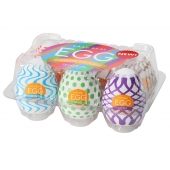 Набор из 6 мастурбаторов Tenga EGG IV с различным рельефом - Tenga - в Мытищах купить с доставкой