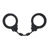 Черные силиконовые наручники Suppression - Lola Games - купить с доставкой в Мытищах