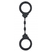 Черные силиконовые наручники Suppression - Lola Games - купить с доставкой в Мытищах