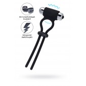 Черное эрекционное лассо на пенис Jat - A-toys - в Мытищах купить с доставкой