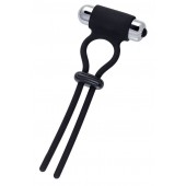 Черное эрекционное лассо на пенис Jat - A-toys - в Мытищах купить с доставкой