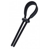 Черное эрекционное лассо на пенис Keb - A-toys - в Мытищах купить с доставкой