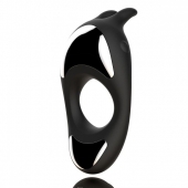 Черное эрекционное кольцо с двумя моторами Zeus Dual Vibe Cock Ring - FeelzToys - в Мытищах купить с доставкой