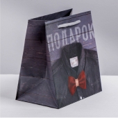 Ламинированный квадратный пакет «Мужской стиль» - 14 х 14 х 9 см. - Сима-Ленд - купить с доставкой в Мытищах