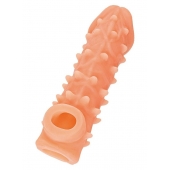 Телесная закрытая насадка с пупырышками Cock Sleeve Size L - 17,6 см. - KOKOS - в Мытищах купить с доставкой