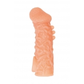 Телесная закрытая насадка с шершавой головкой Cock Sleeve Size L - 17,6 см. - KOKOS - в Мытищах купить с доставкой