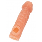 Телесная закрытая насадка с шершавой головкой Cock Sleeve Size L - 17,6 см. - KOKOS - в Мытищах купить с доставкой