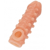 Телесная закрытая насадка с шариками Cock Sleeve Size S - 13,8 см. - KOKOS - в Мытищах купить с доставкой