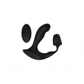 Черный вибромассажер простаты с эрекционным кольцом Strapped   Tapped - Zero Tolerance - в Мытищах купить с доставкой