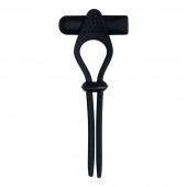 Черное эрекционное лассо с вибропулей Black Tie Affair - Zero Tolerance - в Мытищах купить с доставкой