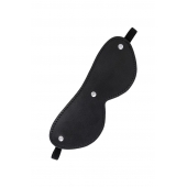 Черная кожаная маска Anonymo с мягким подкладом - ToyFa - купить с доставкой в Мытищах