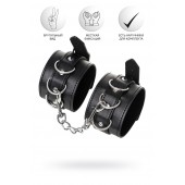Черные оковы Anonymo из искусственной кожи - ToyFa - купить с доставкой в Мытищах