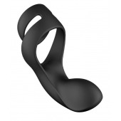 Черное эрекционное кольцо Benedict для стимуляции промежности - Svakom - в Мытищах купить с доставкой