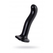 Черный стимулятор для пар P G-Spot Dildo Size M - 18 см. - Strap-on-me - в Мытищах купить с доставкой