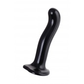 Черный стимулятор для пар P G-Spot Dildo Size M - 18 см. - Strap-on-me - в Мытищах купить с доставкой