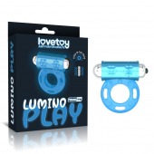 Голубое, светящееся в темноте эрекционное виброкольцо Lumino Play Vibrating Penis Ring - Lovetoy - в Мытищах купить с доставкой