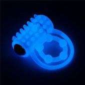 Голубое, светящееся в темноте виброкольцо Lumino Play Vibrating Penis Ring - Lovetoy - в Мытищах купить с доставкой