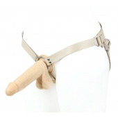 Поясной фаллоимитатор с мошонкой телесного цвета - 18 см. - LOVETOY (А-Полимер) - купить с доставкой в Мытищах