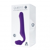 Фиолетовый безремневой страпон Queens L - Adrien Lastic - купить с доставкой в Мытищах