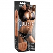 Мастурбатор-вагина цвета карамели Julieta с вибрацией - Blush Novelties - в Мытищах купить с доставкой