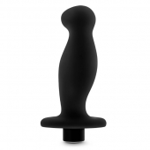 Черный анальный вибромассажёр Silicone Vibrating Prostate Massager 02 - 10,8 см. - Blush Novelties - в Мытищах купить с доставкой