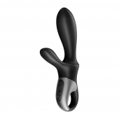 Черный анальный вибратор Heat Climax+ с функцией нагрева - 20,6 см. - Satisfyer - в Мытищах купить с доставкой