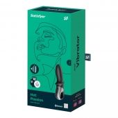 Черный анальный вибратор Hot Passion с функцией нагрева - Satisfyer - в Мытищах купить с доставкой