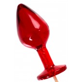 Красный леденец в форме малой анальной пробки со вкусом виски - Sosuчki - купить с доставкой в Мытищах