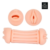 Двусторонний мастурбатор - ротик и вагина - Bior toys - в Мытищах купить с доставкой