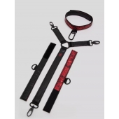 Ошейник с наручниками Reversible Faux Leather Collar and Wrist - Fifty Shades of Grey - купить с доставкой в Мытищах