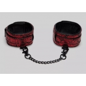 Красно-черные оковы Reversible Faux Leather Ankle Cuffs - Fifty Shades of Grey - купить с доставкой в Мытищах