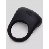 Черное эрекционное виброкольцо Sensation Rechargeable Vibrating Love Ring - Fifty Shades of Grey - в Мытищах купить с доставкой
