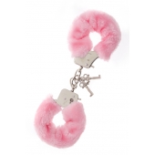 Металлические наручники с розовой меховой опушкой METAL HANDCUFF WITH PLUSH PINK - Dream Toys - купить с доставкой в Мытищах