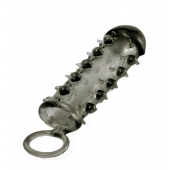 Дымчатая стимулирующая насадка с закрытой головкой SAMURAI PENIS SLEEVE BLACK - 14,5 см. - NMC - в Мытищах купить с доставкой