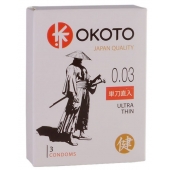 Ультратонкие презервативы OKOTO Ultra Thin - 3 шт. - Sitabella - купить с доставкой в Мытищах
