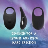 Черное эрекционное виброкольцо Thor Cockring - FeelzToys - в Мытищах купить с доставкой