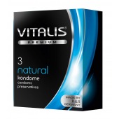 Классические презервативы VITALIS PREMIUM natural - 3 шт. - Vitalis - купить с доставкой в Мытищах