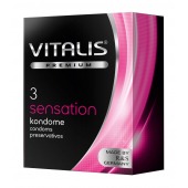Презервативы с пупырышками и кольцами VITALIS PREMIUM sensation - 3 шт. - Vitalis - купить с доставкой в Мытищах