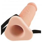 Телесный реалистичный фаллоимитатор с полостью Silicone Hollow Extension - 20 см. - Pipedream - купить с доставкой в Мытищах