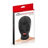 Сплошная маска на голову с прорезью для рта - Fetish Tentation - купить с доставкой в Мытищах
