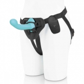 Голубая изогнутая насадка 6in Remote Control Ripple P-Spot G-Spot на черных трусиках - 16 см. - Pegasus - купить с доставкой в Мытищах