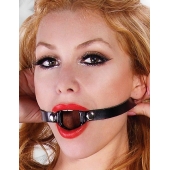 Чёрный кляп с кольцом - Lux Fetish - купить с доставкой в Мытищах