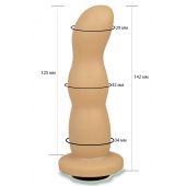 Телесная рельефная насадка Harness - 14,2 см. - LOVETOY (А-Полимер) - купить с доставкой в Мытищах