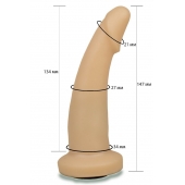 Телесная гладкая насадка Harness - 14,7 см. - LOVETOY (А-Полимер) - купить с доставкой в Мытищах