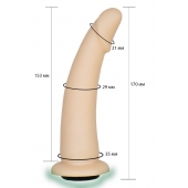 Телесная гладкая насадка-фаллоимитатор Harness - 17 см. - LOVETOY (А-Полимер) - купить с доставкой в Мытищах