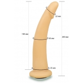 Телесная гладкая насадка-фаллоимитатор Harness - 20 см. - LOVETOY (А-Полимер) - купить с доставкой в Мытищах