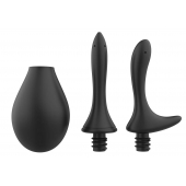Черный анальный душ Nexus Anal Douche Set с 2 сменными насадками - Nexus Range - купить с доставкой в Мытищах