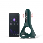 Изумрудное виброкольцо Magic Motion Rise с подхватом мошонки - Magic Motion - в Мытищах купить с доставкой