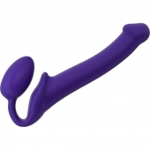 Фиолетовый безремневой страпон Silicone Bendable Strap-On - size M - Strap-on-me - купить с доставкой в Мытищах