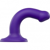 Фиолетовый фаллоимитатор-насадка Strap-On-Me Dildo Dual Density size S - 17 см. - Strap-on-me - купить с доставкой в Мытищах